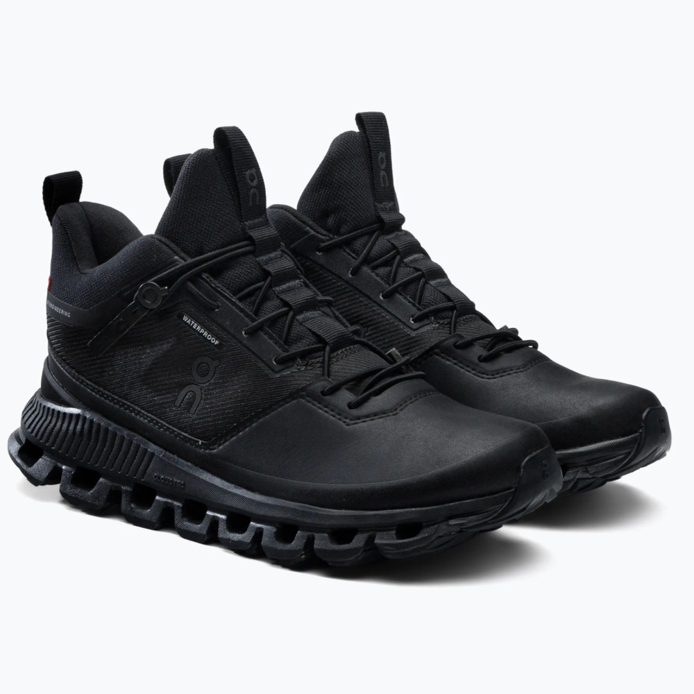 Women’s 8 - On Cloud Hi Waterproof Sneakers - All Black - 8 - NEW - $120